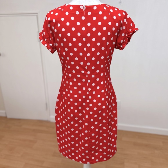CBR Red with White Polka Dots Dress Size XL Juniors - Picture 2 of 5